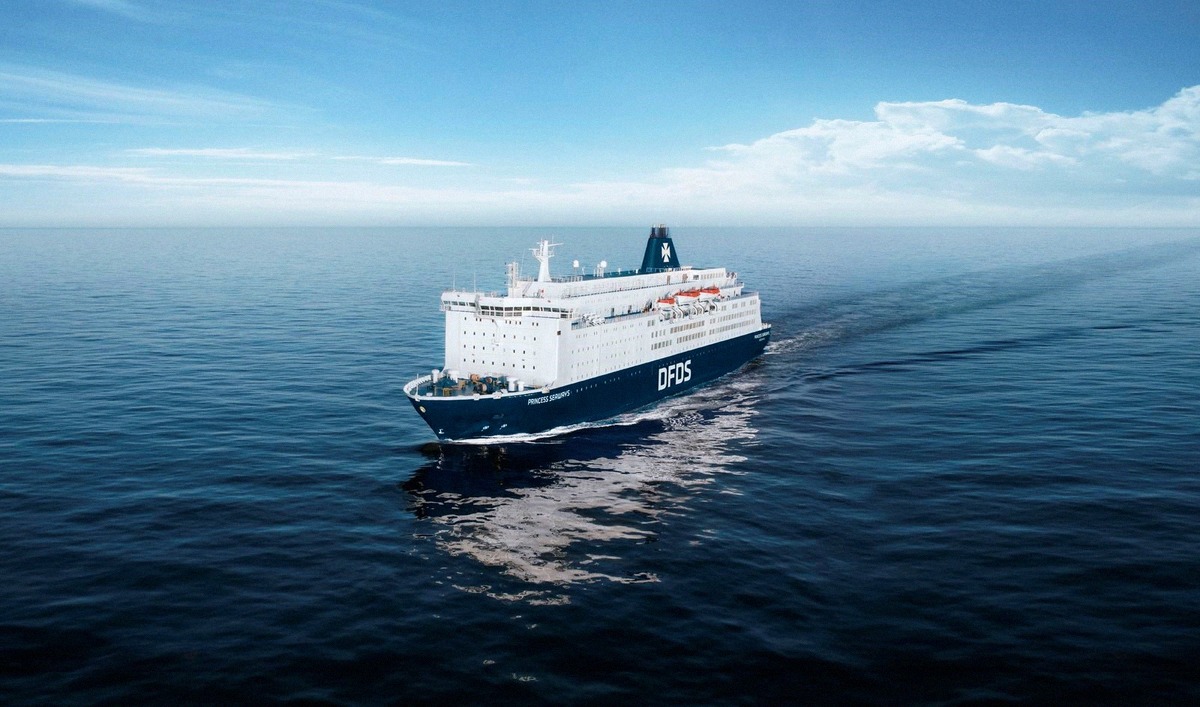 Die DFDS-Fähre Princess Seaways auf der Nordsee